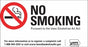 Zing Enterprises LLC Iowa No Smoking Signs - DECAL, NO SMOKING, IA, 7X5, 2PK - 1854D