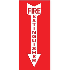 Zing Enterprises LLC Fire Extinguisher Down Arrow Signs - Fire Extinguisher Sign with Down Arrow, Plastic, 14" x 3.25" - 1885