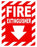 Zing Enterprises LLC Fire Extinguisher Signs w/Arrow - Fire Extinguisher Sign with Arrow, Glow-in-the-Dark Plastic, 10" x 7" - 1888G