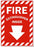 Zing Enterprises LLC Fire Extinguisher Inside with Arrow Signs - Fire Extinguisher Inside Sign with Down Arrow, Aluminum, 10" x 7" - 1889A