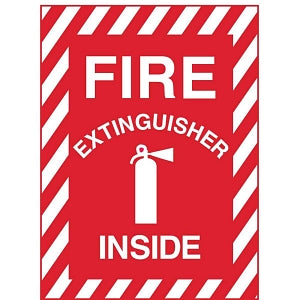 Zing Enterprises LLC Fire Extinguisher Inside with Graphic Signs - Fire Extinguisher Inside Sign with Graphics, Aluminum, 10" x 7" - 1890A