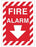 Zing Enterprises LLC Fire Alarm Signs - Fire Alarm Sign with Down Arrow, Aluminum, 10" x 7" - 1891A