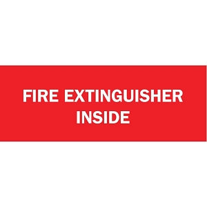 Zing Enterprises LLC White on Red Fire Extinguisher Inside Sign - SIGN, FIRE EXTINGUISHER, WHT / RD 5X14 SA - 1899S