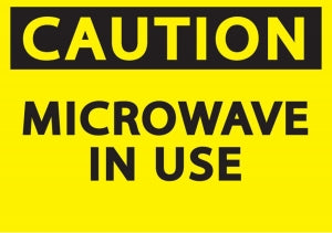 Zing Enterprises LLC Caution Microwave In Use Signs - SIGN, CAUTION, MICROWAVE IN USE, PLASTIC - 1909