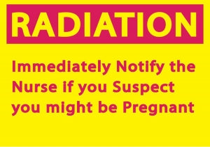 Zing Enterprises LLC Radiation Notify Nurse Signs - SIGN, RADIATION NOTIFY NURSE, 7X10, AL - 1932A