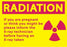 Zing Enterprises LLC Radiation Notify X-Ray Tech Signs - SIGN, RDIATION NTIFY X-RAY TECH, 7X10, AL - 1933A