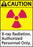 Zing Enterprises LLC Caution X-Ray Radiation Authorized Personnel Only Signs - SIGN, ANSI, CAUTN X-RAY RADIATN, 10X7, AL - 1935A