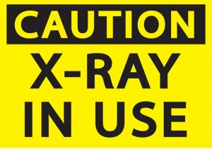 Zing Enterprises LLC Caution X-Ray In Use Signs - SIGN, CAUTION X-RAY IN USE, 7X10, AL - 1936A