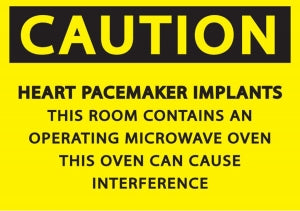 Zing Enterprises LLC Caution Heart Pacemaker Implants Signs - SIGN, CAUTION HEART PACE MAKER, 7X10, AL - 1937A