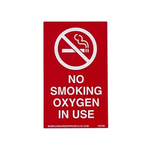 Zing Enterprises LLC ZING Oxygen In Use, No Smoking Signs - Oxygen In Use No Smoking Sign, Magnetic, 5" x 3" - 1957M