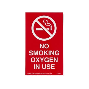 Zing Enterprises LLC ZING Oxygen In Use, No Smoking Signs - Oxygen In Use No Smoking Sign, Self-Adhesive, 5" x 3" - 1957S