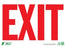 Zing Enterprises LLC Red on White Exit Signs - Exit Sign with Red Lettering on White, Glow-in-the-Dark Plastic, 10" x 14" - 2077G