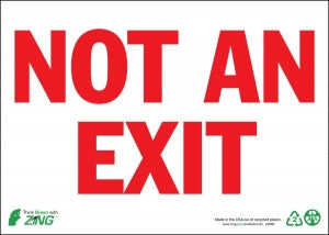 Zing Not An Exit Signs - Not An Exit Sign, Aluminum, 10" x 14" - 2080A