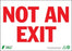 Zing Not An Exit Signs - Not An Exit Sign, Aluminum, 10" x 14" - 2080A