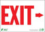 Zing Enterprises LLC Exit Right Arrow Signs - Exit Sign with Right Arrow, Self-Adhesive Polystyrene, 10" x 14" - 2081S