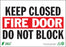 Zing Enterprises LLC Keep Fire Door Closed Signs - SIGN, KEEP FIRE DOOR CLOSED, 10X14, AL - 2083A