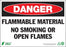 Zing Enterprises LLC Danger Flammable Material Signs - SIGN, DANGER FLAMMABLE MATERIAL, 10X14, AL - 2100A