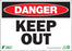 Zing Enterprises LLC Danger Keep Out Signs - SIGN, DANGER KEEP OUT, 10X14, ADHESIVE - 2106S