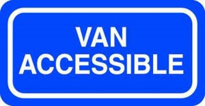 Zing Enterprises LLC Supplemental Parking Signs - SIGN, VAN ACCESSIBLE, 12X6, WHITE ON BLUE - 2198