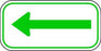 Zing Enterprises LLC Supplemental Parking Signs - SIGN, LEFT ARROW, 12X6, GREEN ON WHITE - 2201