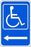 Zing Enterprises LLC Handicapped Parking Signs - SIGN, HANDICAP W/LEFT ARROW, 12X18 - 2208