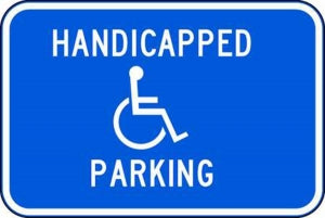 Zing Enterprises LLC Handicapped Parking Signs - SIGN, HANDICAPPED PARKING W/PIC, 18X12 - 2210