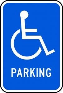 Zing Enterprises LLC Handicapped Parking Signs - SIGN, PARING W/HANDICAP SYMBOL, 12X18 - 2213