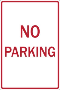 Zing Enterprises LLC General No Parking Signs - SIGN, NO PARKING, 12X18 - 2273