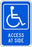 Zing Enterprises LLC Handicapped Accessible Parking Signs - SIGN, ACCESS AT SIDE W/HANDICAP PIC - 2286