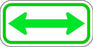 Zing Enterprises LLC Supplemental Parking Signs - SIGN, DOUBLE ARROW, GREEN / WHITE, 12X6 - 2289