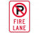 Zing Enterprises LLC Fire Lane No Parking Signs - SIGN, NO PARKING SYM FIRE LANE 12X18, EG - 2467