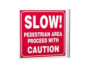 Zing Enterprises LLC Pedestrian Area V and L Projecting Signs - SIGN, SLOW PEDESTRIAN AREA L - 2561