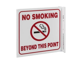 Zing Enterprises LLC No Smoking V and L Projecting Signs - SIGN, NO SMOKING BEYOND POINT L - 2575