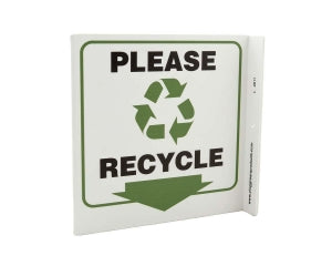 Zing Enterprises LLC Please Recycle V and L Projecting Signs - SIGN, PLEASE RECYCLE L - 2611