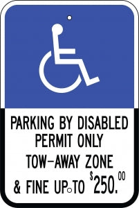 Zing Enterprises LLC Florida Parking Signs - SIGN, HANDICAPPED PARKING, S. FLORIDA - 2686