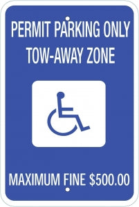 Zing Enterprises LLC Georgia Parking Signs - SIGN, HANDICAPPED PARKING, GEORGIA - 2687