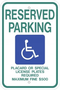 Zing Enterprises LLC Hawaii Parking Signs - SIGN, HANDICAPPED PARKING, HAWAII - 2688