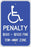 Zing Enterprises LLC Virginia Parking Signs - SIGN, HANDICAPPED PARKING, VIRGINIA - 2705