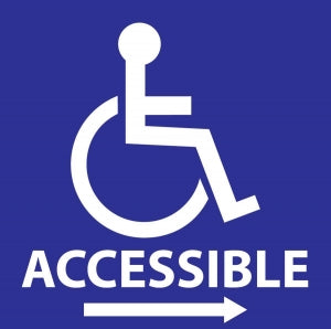 Zing Enterprises LLC Handicapped Accessible Right Arrow Decals - DECAL, HANDICAPPED ACCESSIBLE, RT ARRW, 2PK - 2717