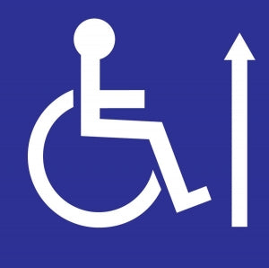 Zing Enterprises LLC Handicapped Accessible Ahead Arrow Decals - LABEL, HANDICAPPED ACCESSIBLE AHEAD ARRW - 2720