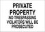 Zing Enterprises LLC Private Property No Trespassing Security Signs - SECURITY SIGN, PRIVATE, 10X14 AL - 2742