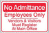 Zing Enterprises LLC No Admittance Security Sign - SECURITY SIGN, REGISTER OFFICE, 10X14 AL - 2747