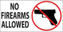 Zing Enterprises LLC No Firearms Allowed Decals - DECAL, NO FIREARMS, 5X7, 2PK - 2762