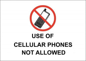 Zing Enterprises LLC No Cell Phones Decals - DECAL, NO CELL PHONES, 5X7, 2PK - 2770