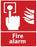 Zing Enterprises LLC ANSI Fire Alarm Signs - ANSI Fire Alarm Sign with Pictogram with White Lettering on Red, Self-Adhesive Polystyrene, 14" x 10" - 2904S