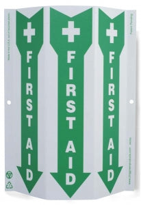 Zing Enterprises LLC Safety Tri-View Projecting Signs - SIGN, FIRST AID, TRI VIEW, 12 X 9 - 4056