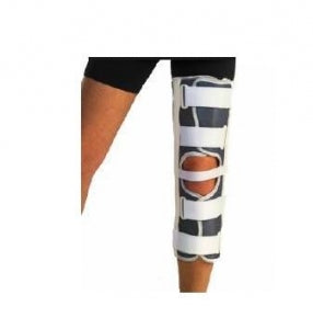 Zimmer Foam Contoured Knee Immobilizers - Perforated Foam-Lined Knee Immobilizer with Contoured Stays, 16" Long, Size M - 00187650416