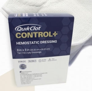 Z-Medica QuikClot Interventional Hemostatic Bandage - Quikclot Control + Dressing, 2-Ply, 8" x 8" - 4010