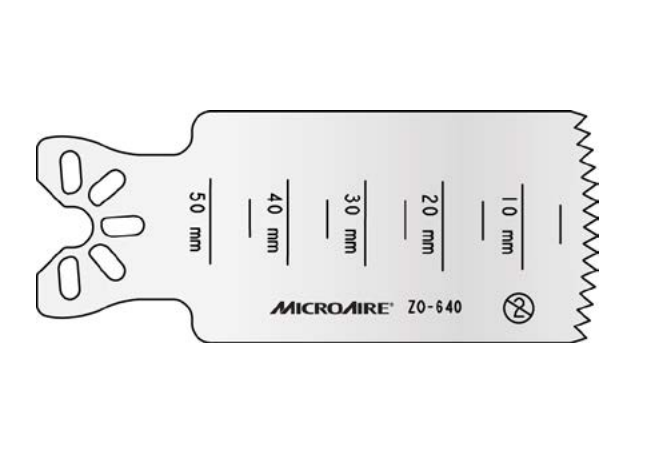 MicroAire Surgical Sagittal Saw Blades - Sagittal Saw Blade, 30.5 mm x 50 mm x 1 mm - ZO-640