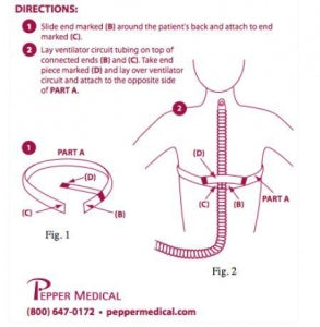 Pepper Medical VCS Vent Circuit Stabilizer - STABILIZER, VENTILATOR, CIRCUIT, ADULT - 701VCS